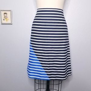 J.crew 12 petite striped colorblock pencil skirt